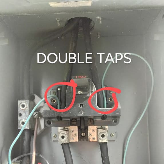 What Does It Mean When My Home Inspection report says I have a Double Tap in my electrical panel? image